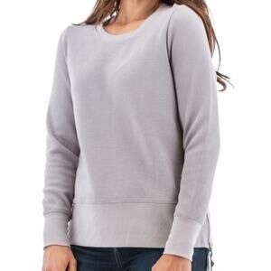 Aventura Hazelton Top Crew Neck Modern Side Zip Casual Women’s  LS Top Sz XS NWT